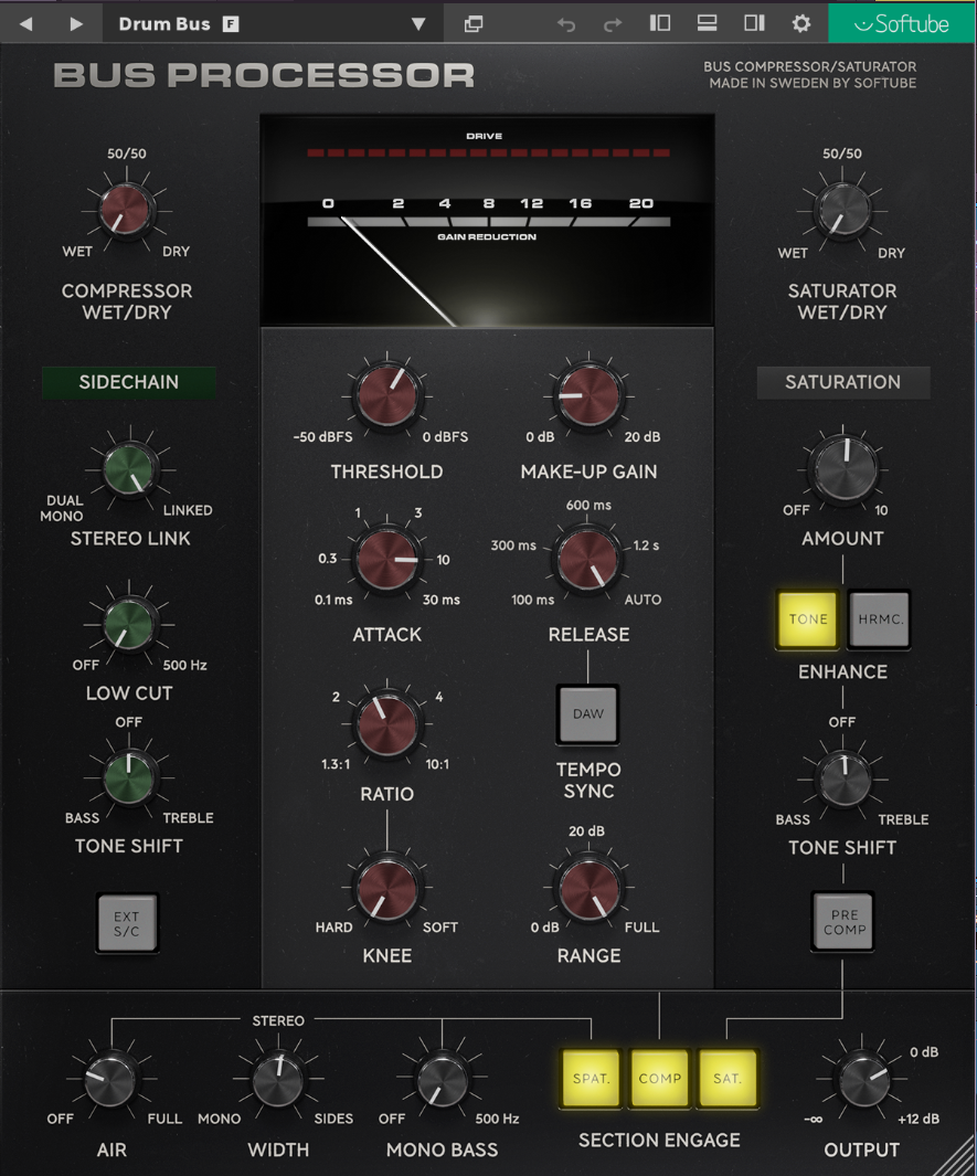 Softube Bus Processor + Tube-Tech Blue Tone